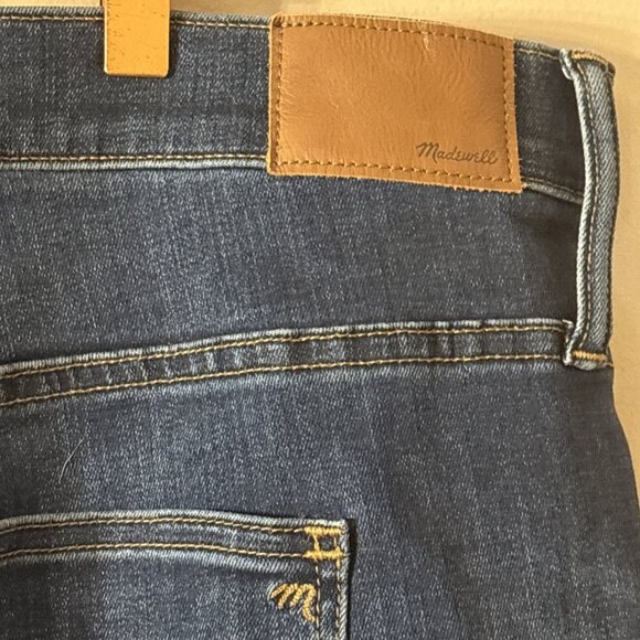 Madewell 10" High Rise Skinny Jeans Dark Wash Zipper Closure Wms Plus Sz 37 Tall - Picture 5 of 11